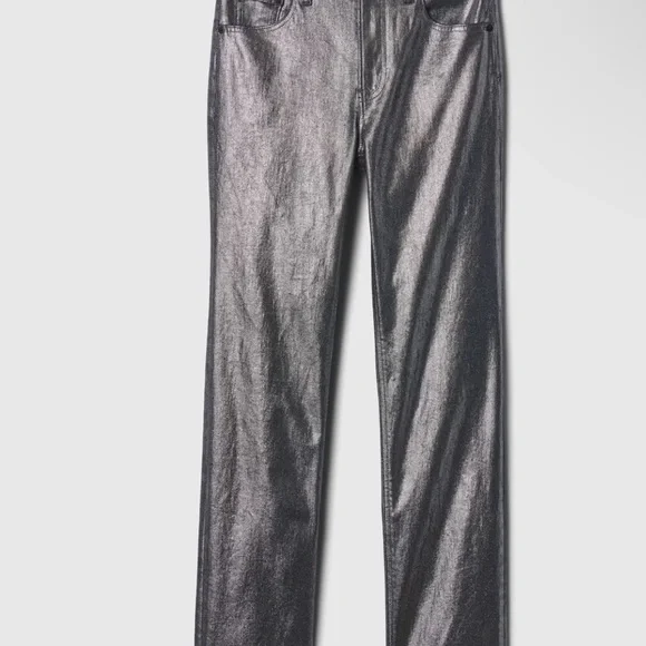 High Rise Metallic '90s Straight Jeans - Picture 7 of 7